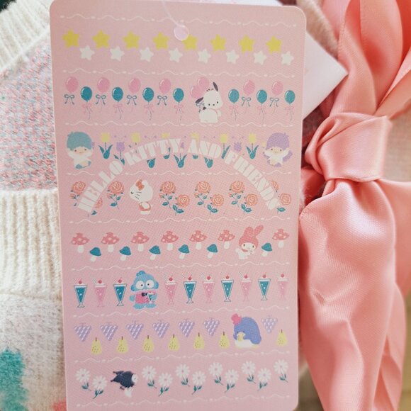 Sanrio Hello Kitty Retro Floral Cardigan With Bishop Sleeves Ribbon Tie Size 4XL - Picture 9 of 10